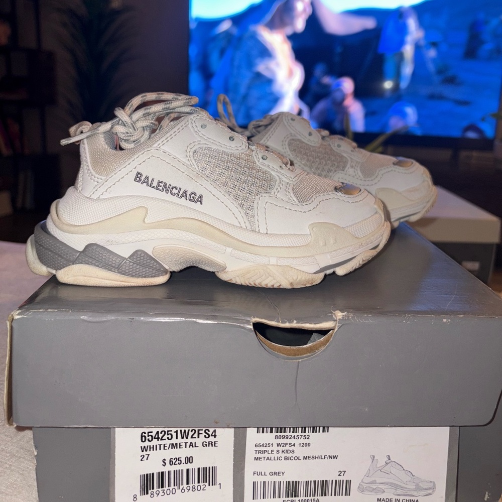 Balenciaga Kids Chunky Sneakers – White (Size 10 Toddler)